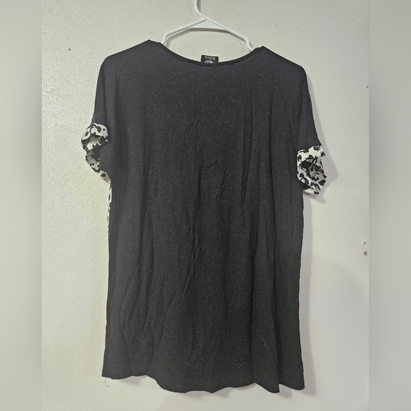 Bobeau Leopard Print Black and White Women's Top! - Picture 6 of 6
